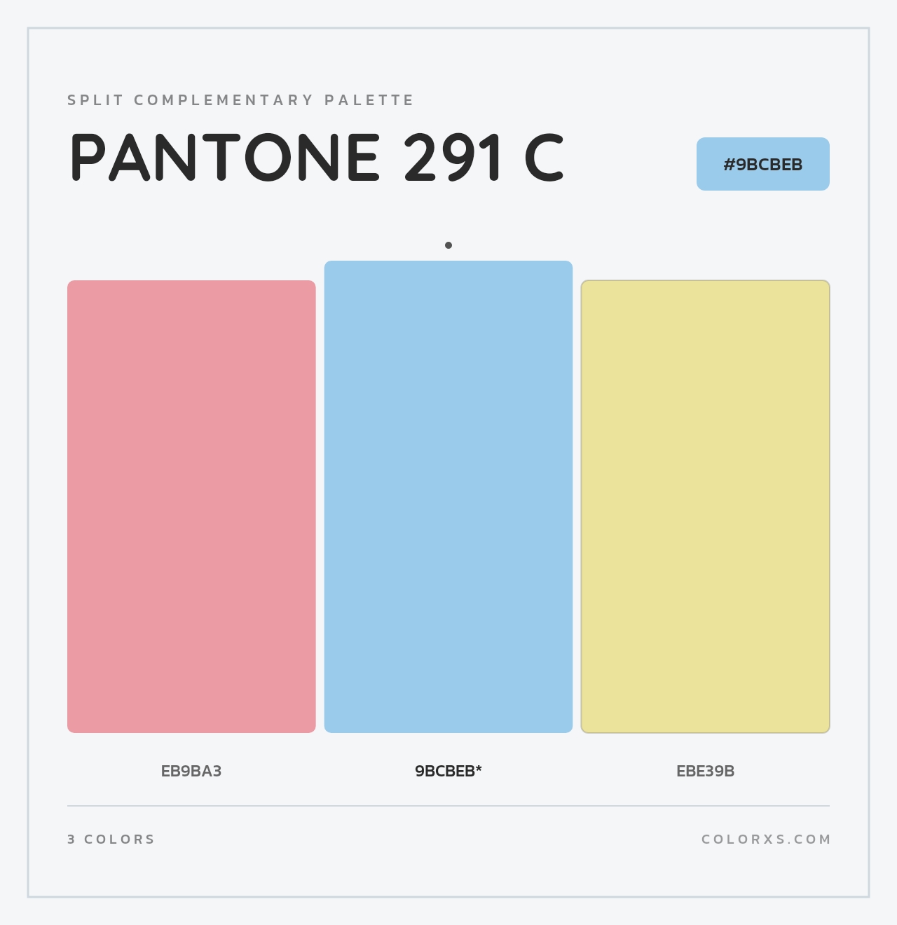 PANTONE 291 C - Split-Complementary Color Palette