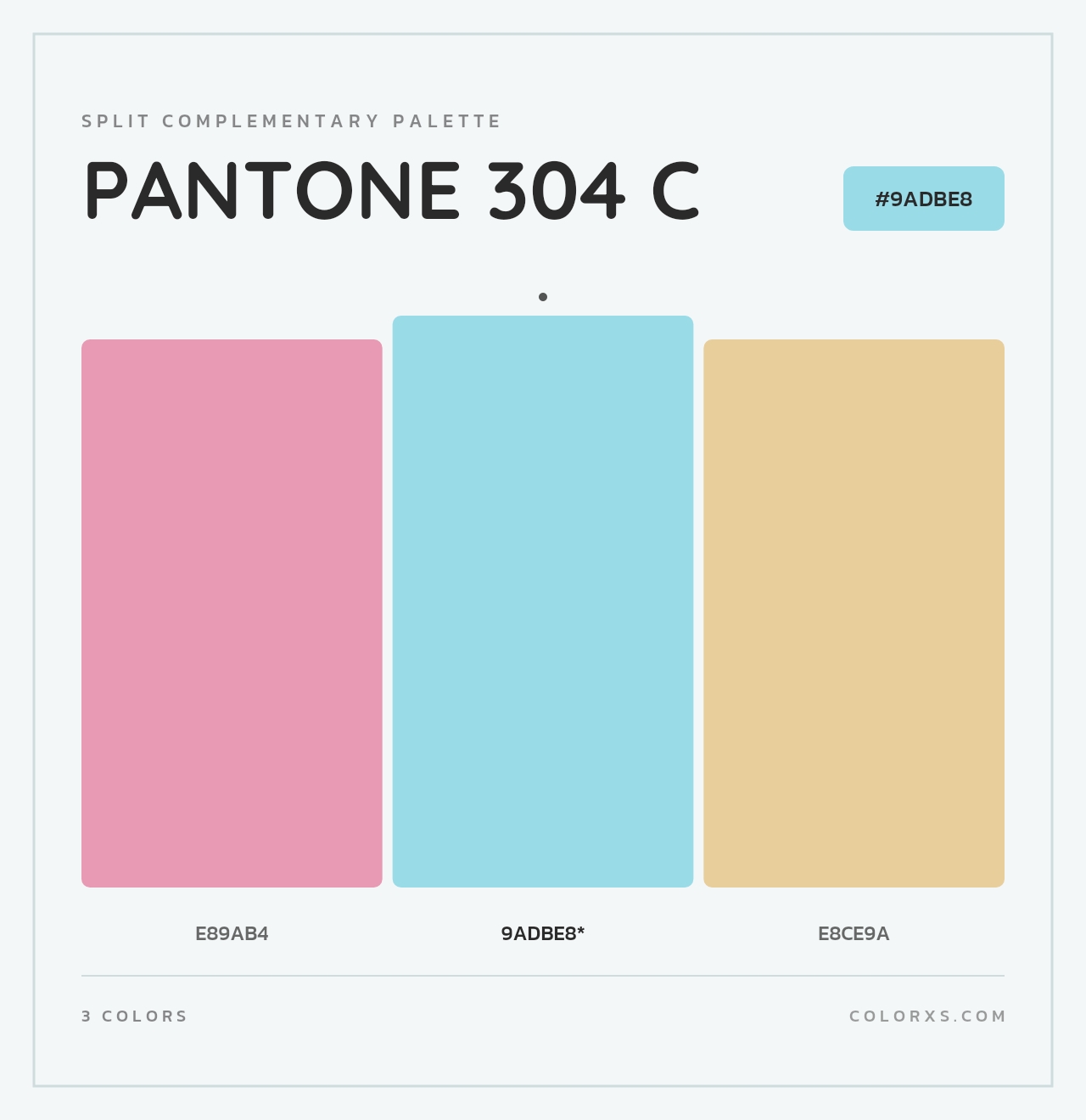 PANTONE 304 C - Split-Complementary Color Palette