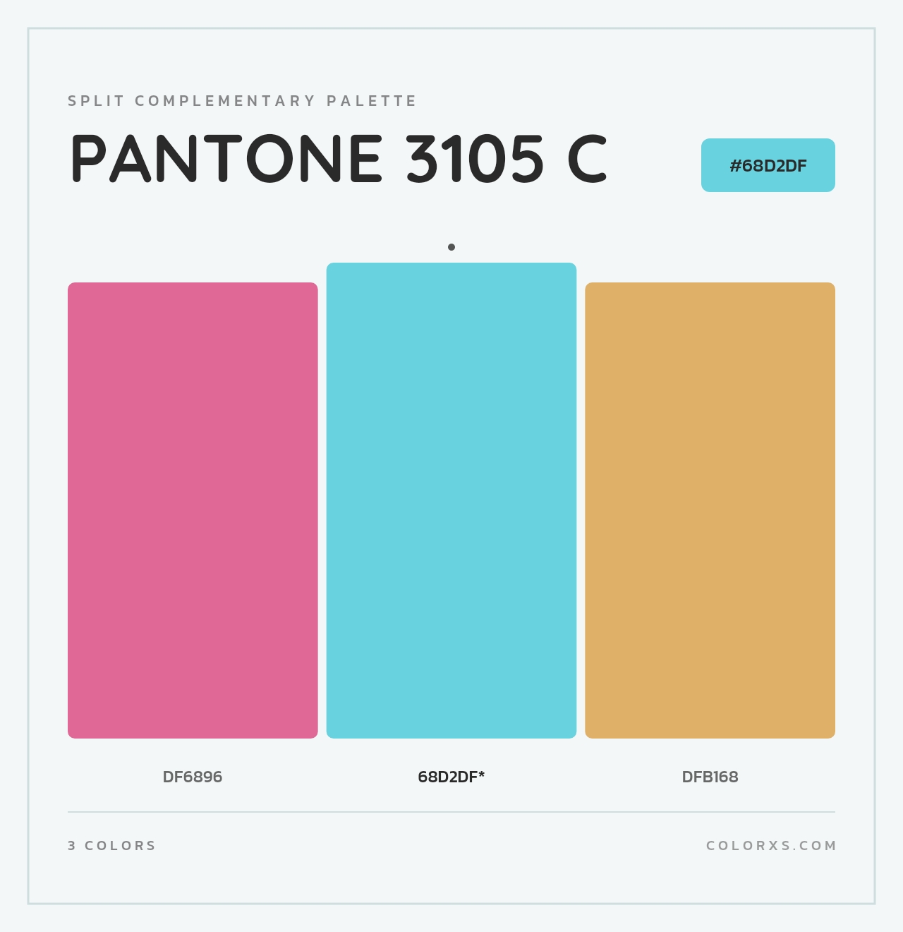 PANTONE 3105 C - Split-Complementary Color Palette