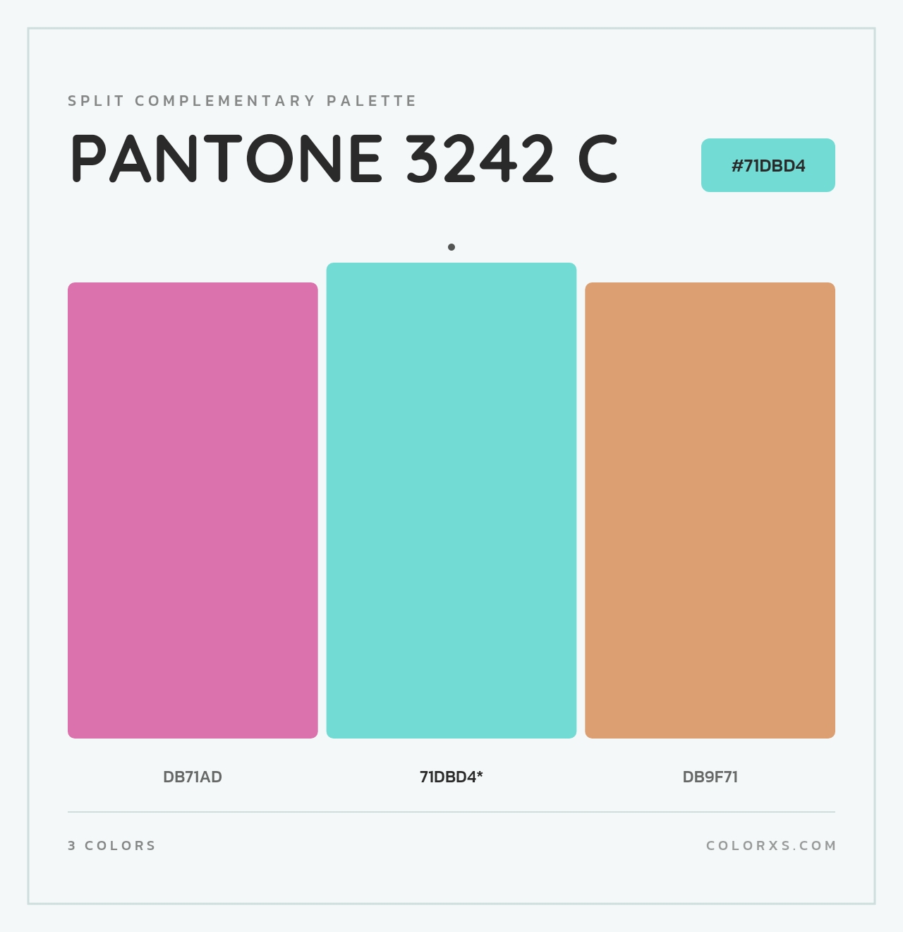 PANTONE 3242 C - Split-Complementary Color Palette