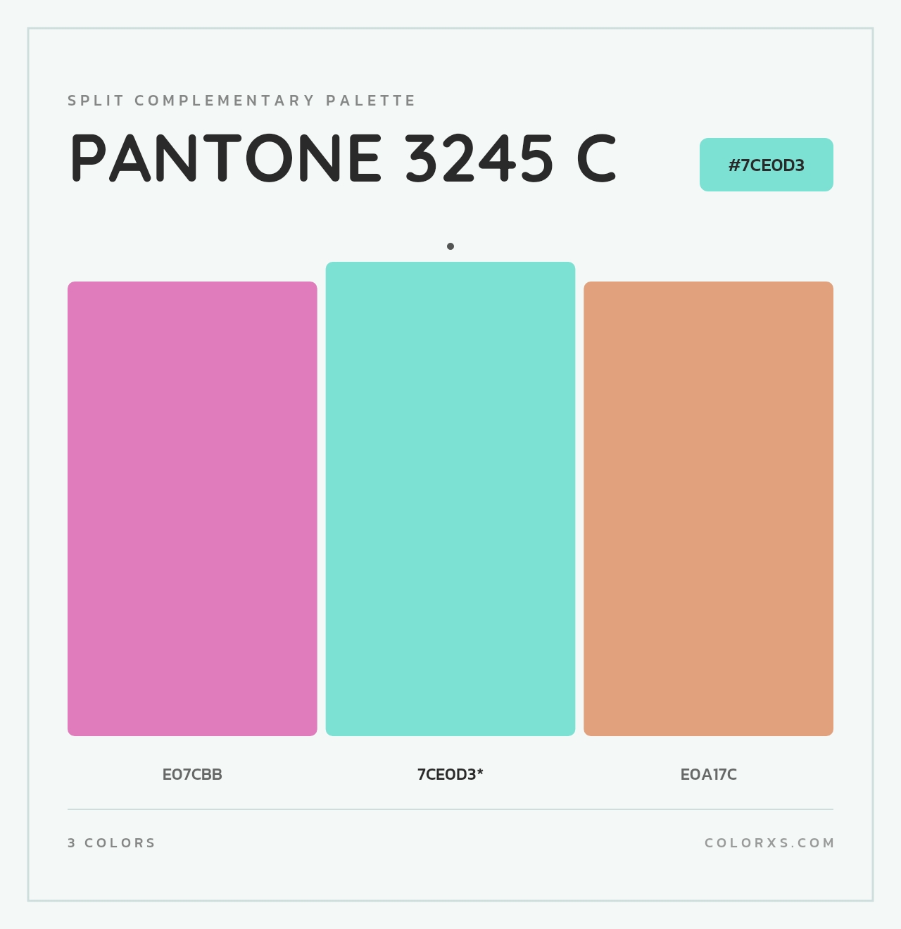 PANTONE 3245 C - Split-Complementary Color Palette