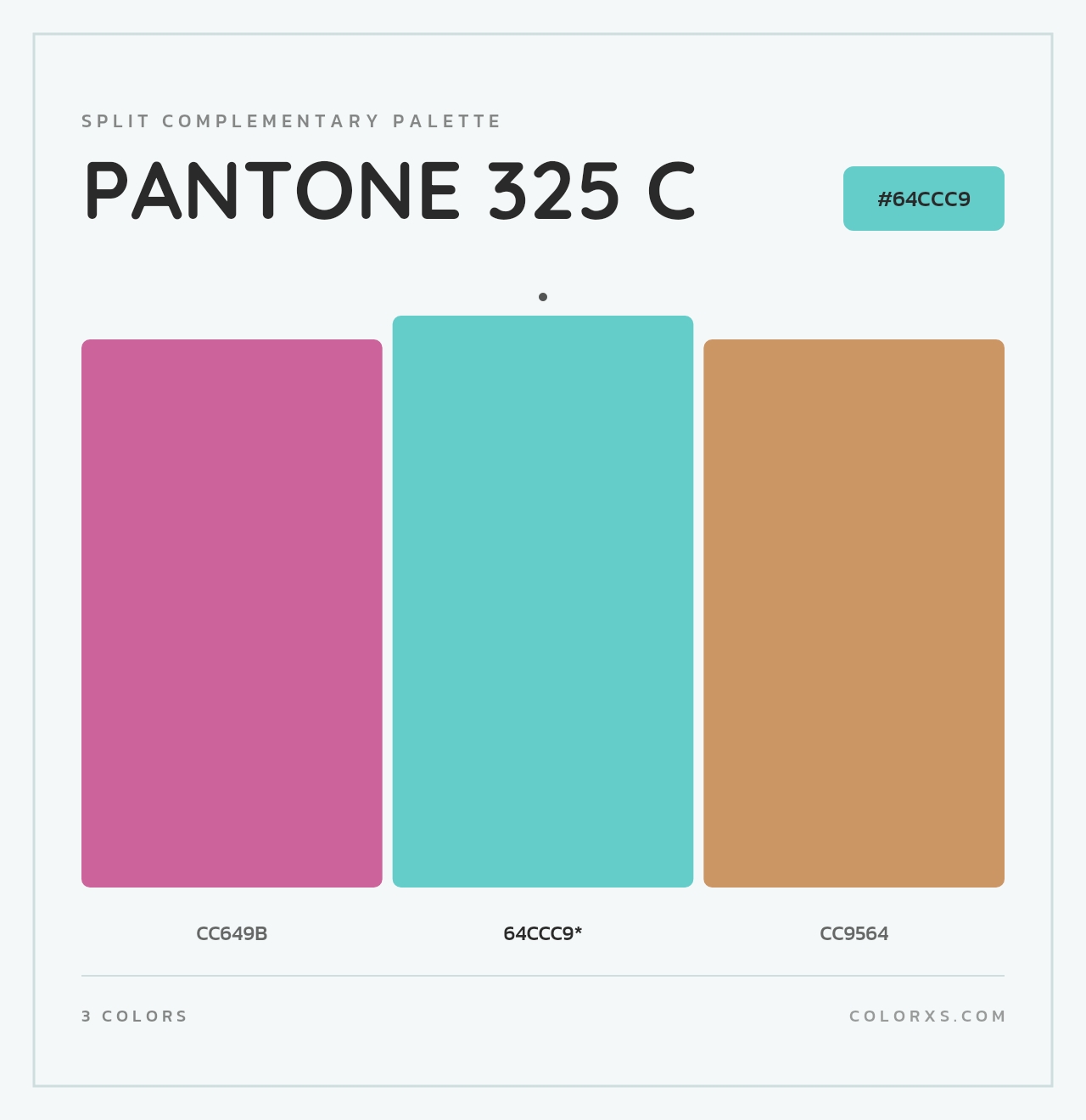 PANTONE 325 C - Split-Complementary Color Palette