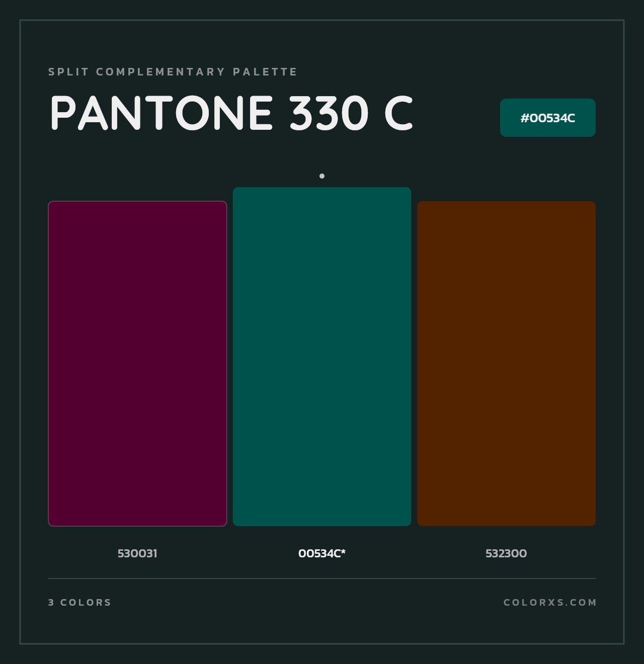 PANTONE 330 C - Split-Complementary Color Palette