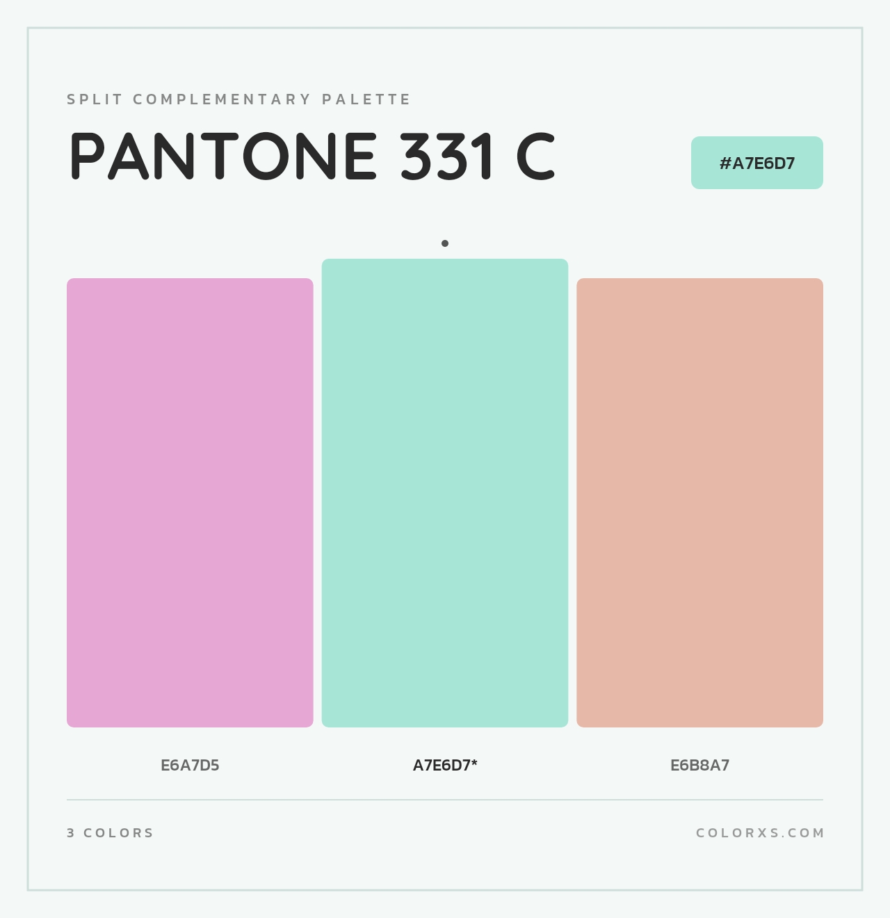 PANTONE 331 C - Split-Complementary Color Palette