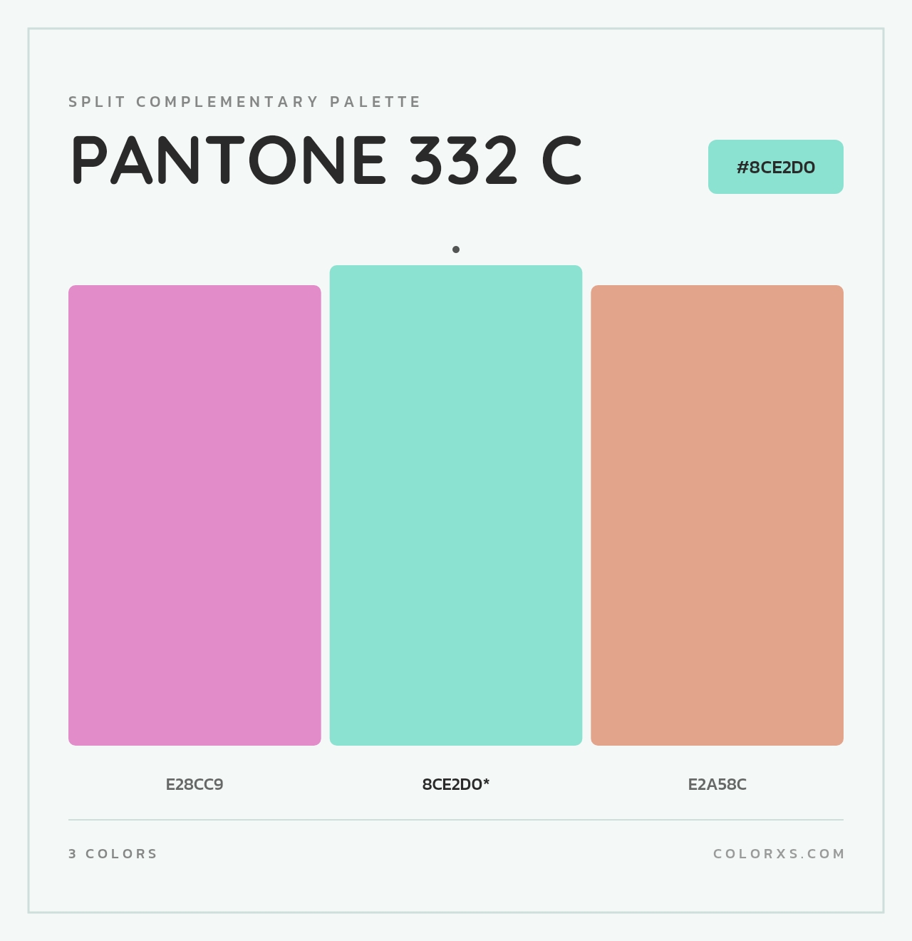 PANTONE 332 C - Split-Complementary Color Palette