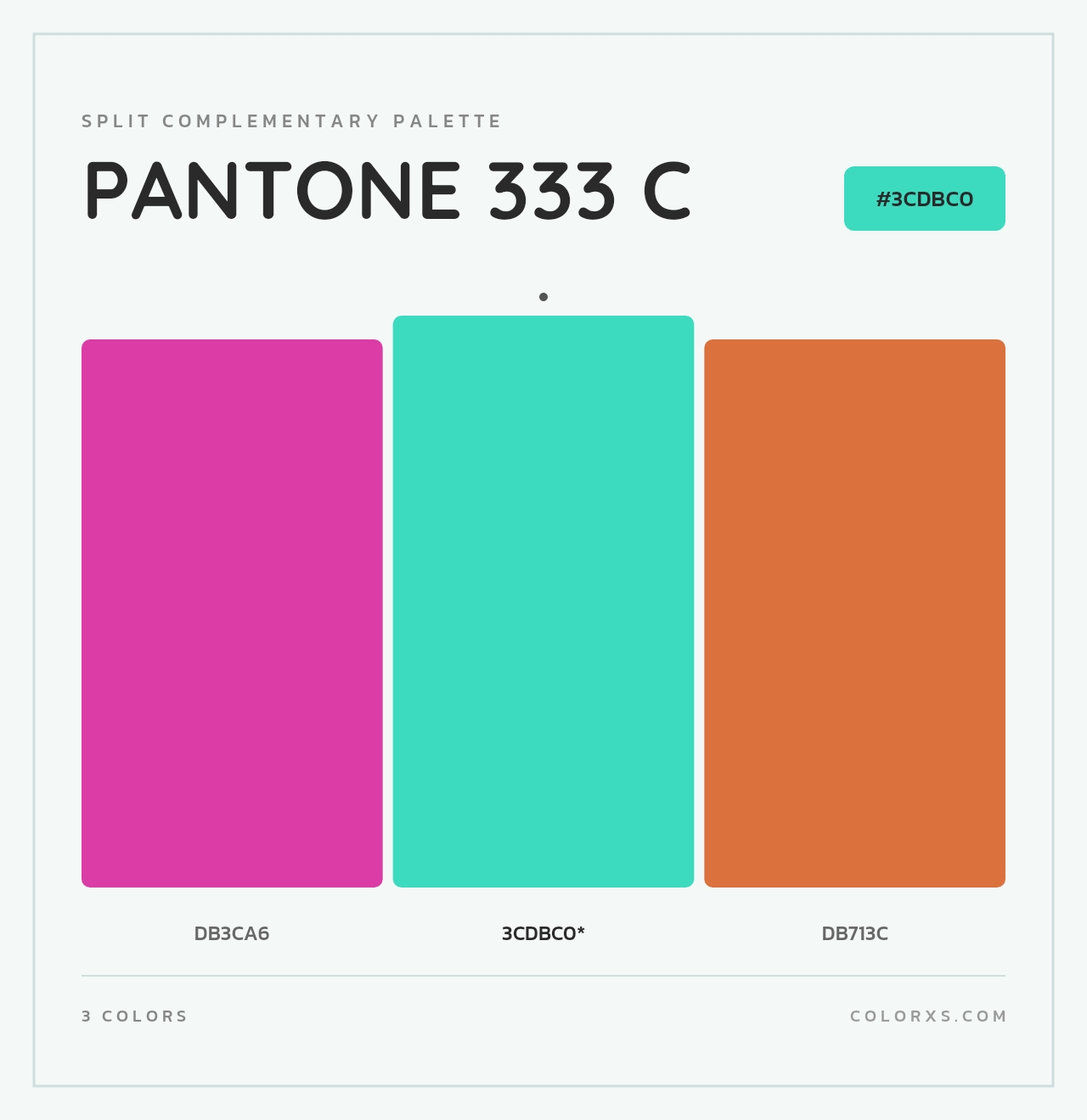 PANTONE 333 C - Split-Complementary Color Palette