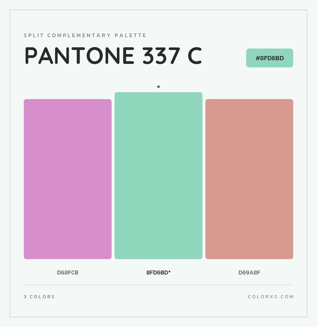 PANTONE 337 C - Split-Complementary Color Palette