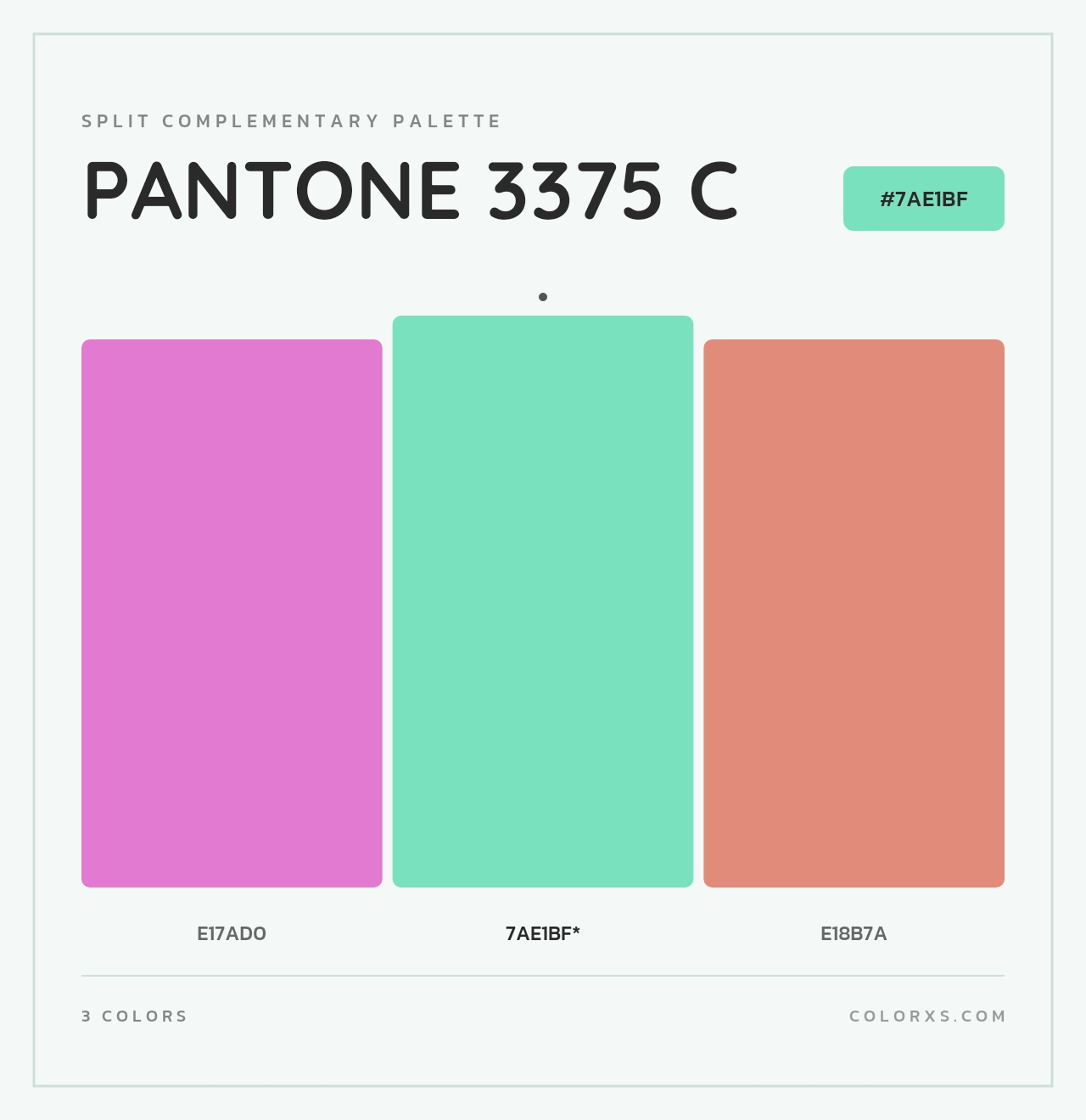 PANTONE 3375 C - Split-Complementary Color Palette
