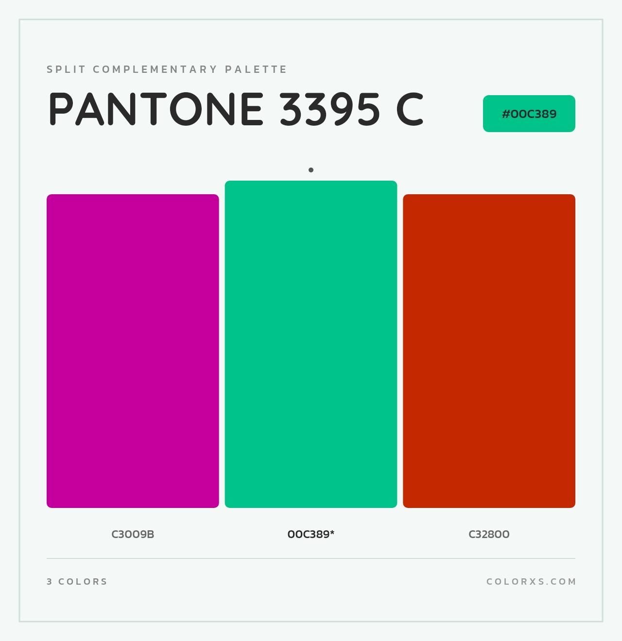 PANTONE 3395 C - Split-Complementary Color Palette