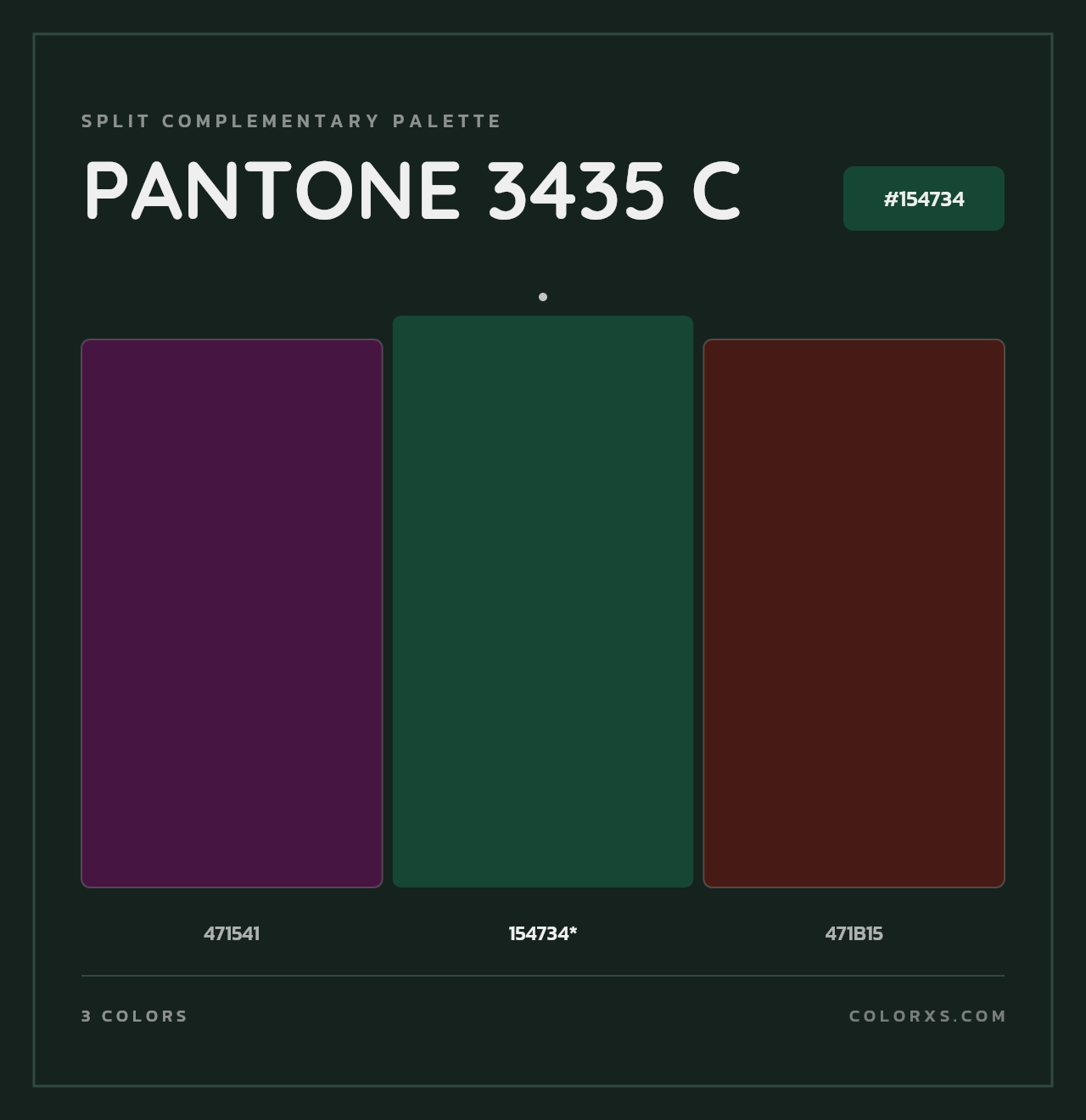PANTONE 3435 C - Split-Complementary Color Palette