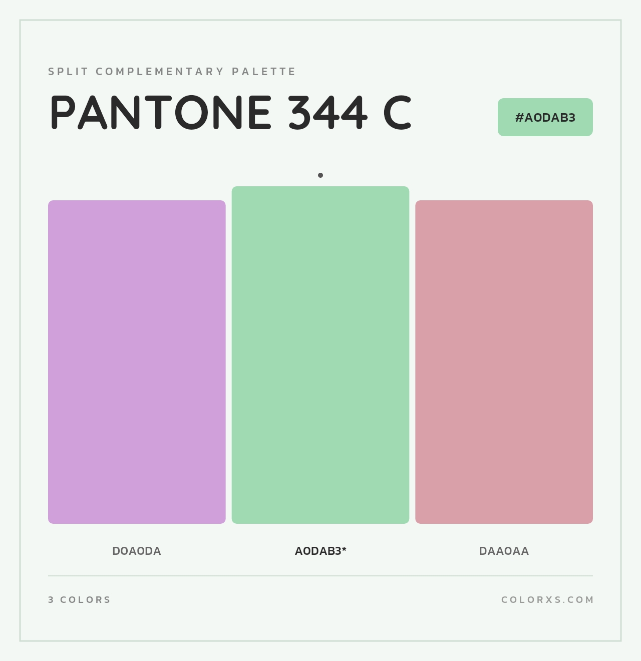 PANTONE 344 C - Split-Complementary Color Palette