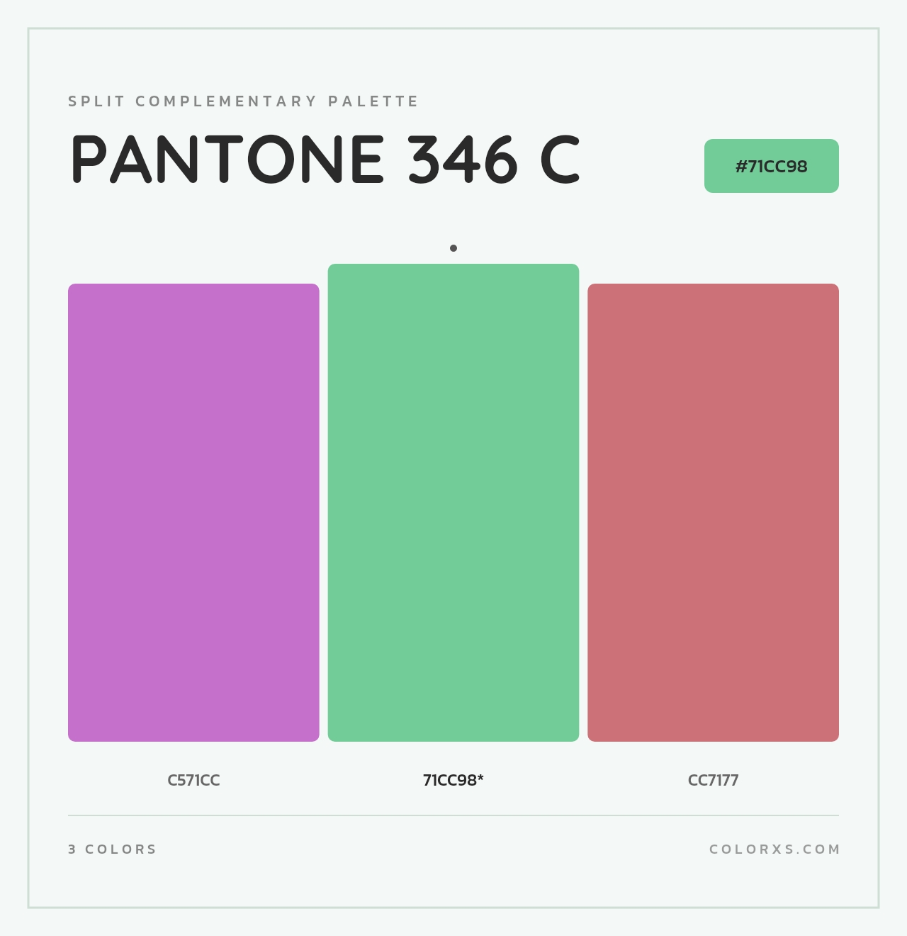 PANTONE 346 C - Split-Complementary Color Palette