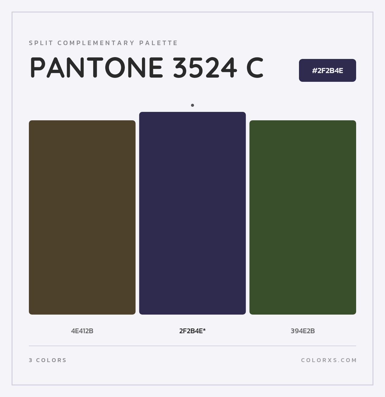 PANTONE 3524 C - Split-Complementary Color Palette