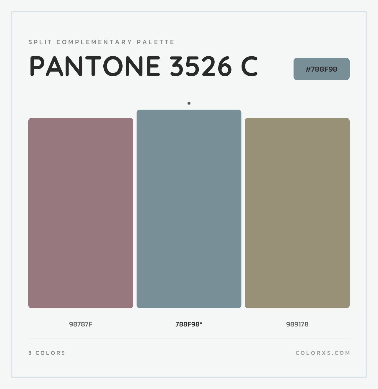 PANTONE 3526 C - Split-Complementary Color Palette