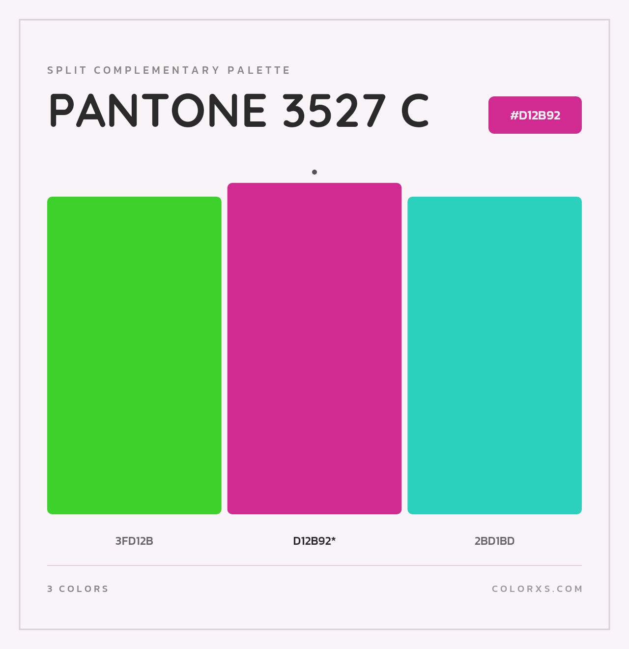 PANTONE 3527 C - Split-Complementary Color Palette