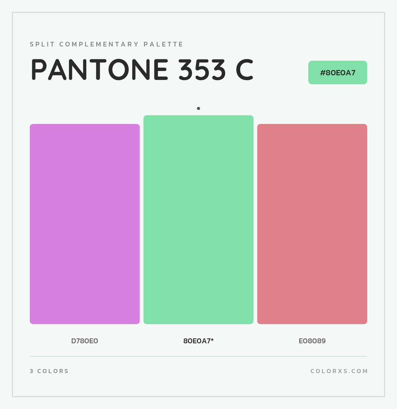 PANTONE 353 C - Split-Complementary Color Palette