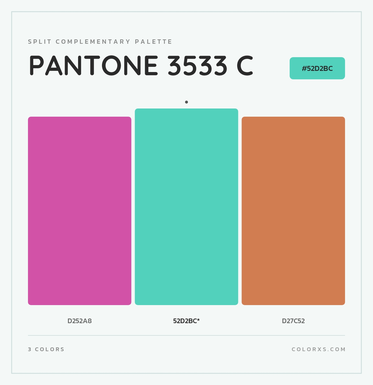 PANTONE 3533 C - Split-Complementary Color Palette