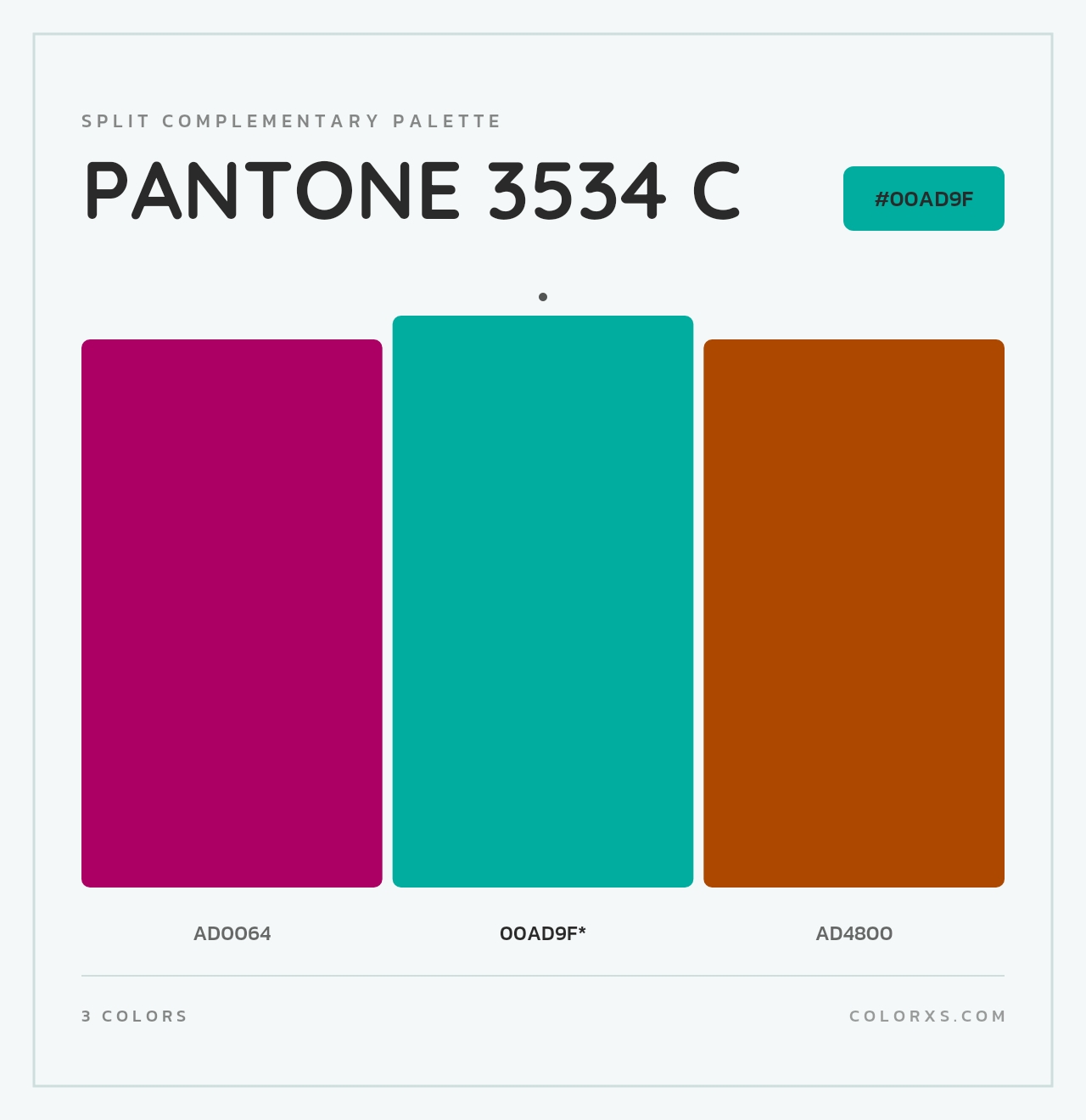 PANTONE 3534 C - Split-Complementary Color Palette