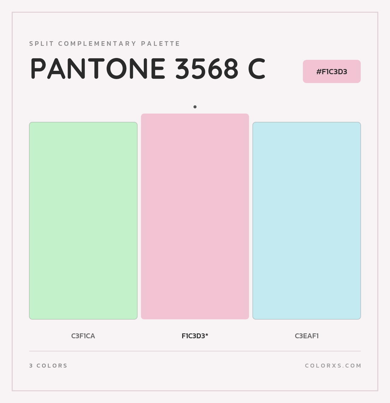 PANTONE 3568 C - Split-Complementary Color Palette