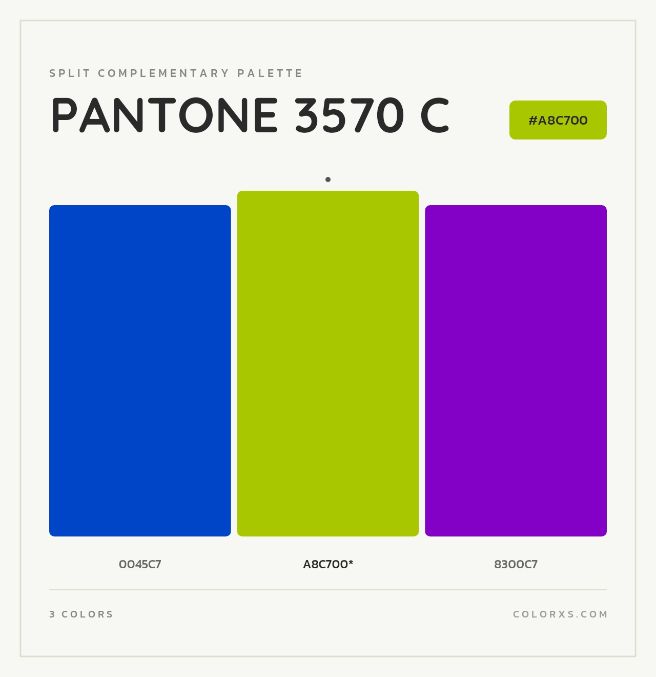 PANTONE 3570 C - Split-Complementary Color Palette