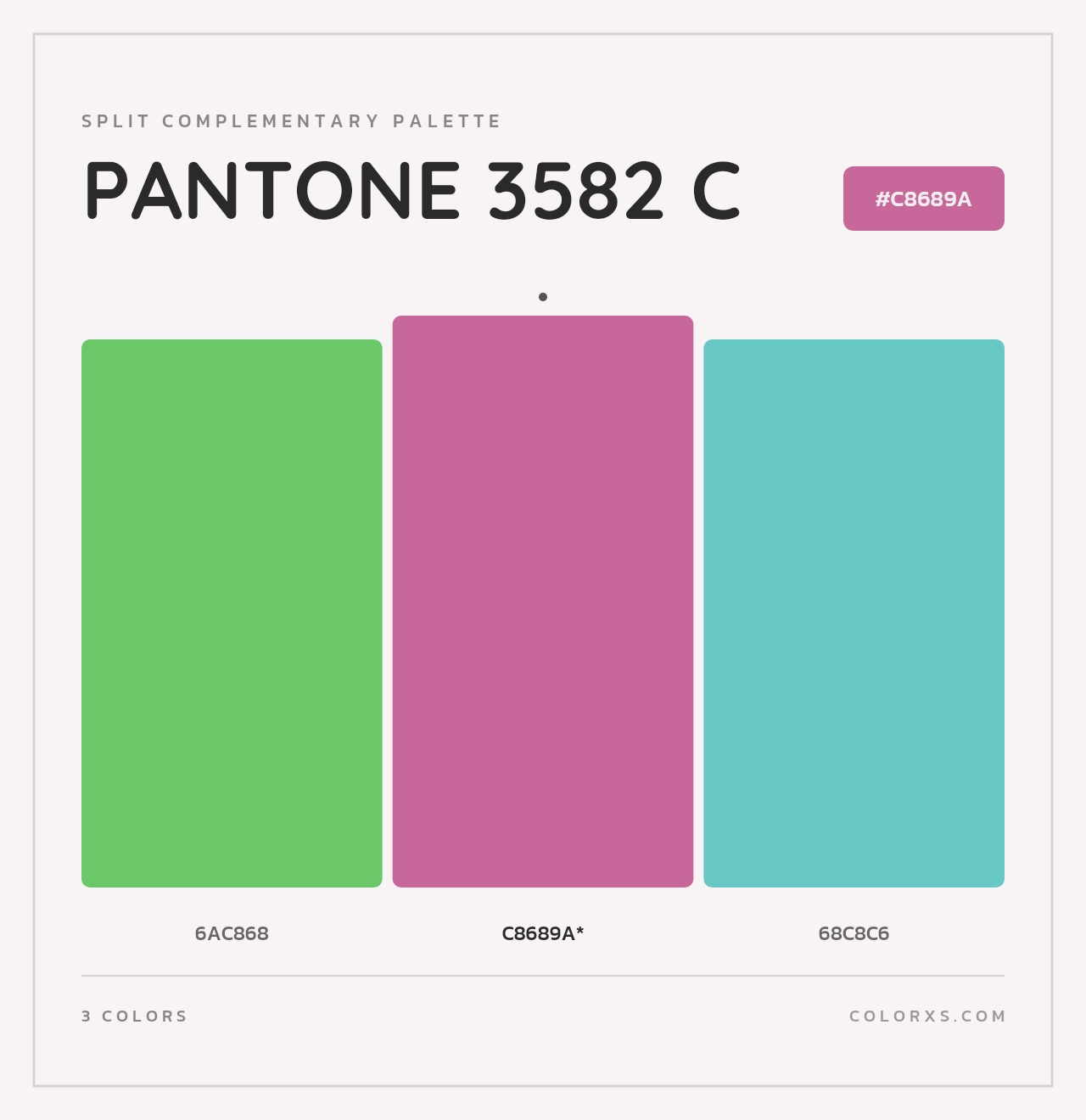 PANTONE 3582 C - Split-Complementary Color Palette