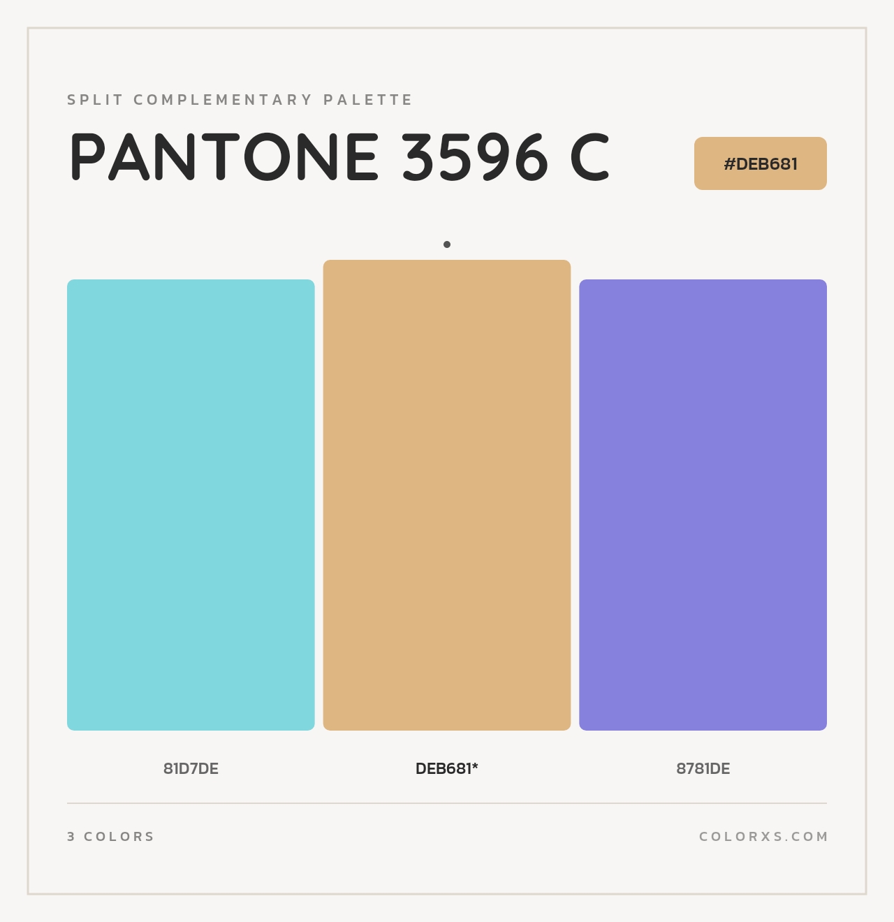 PANTONE 3596 C - Split-Complementary Color Palette