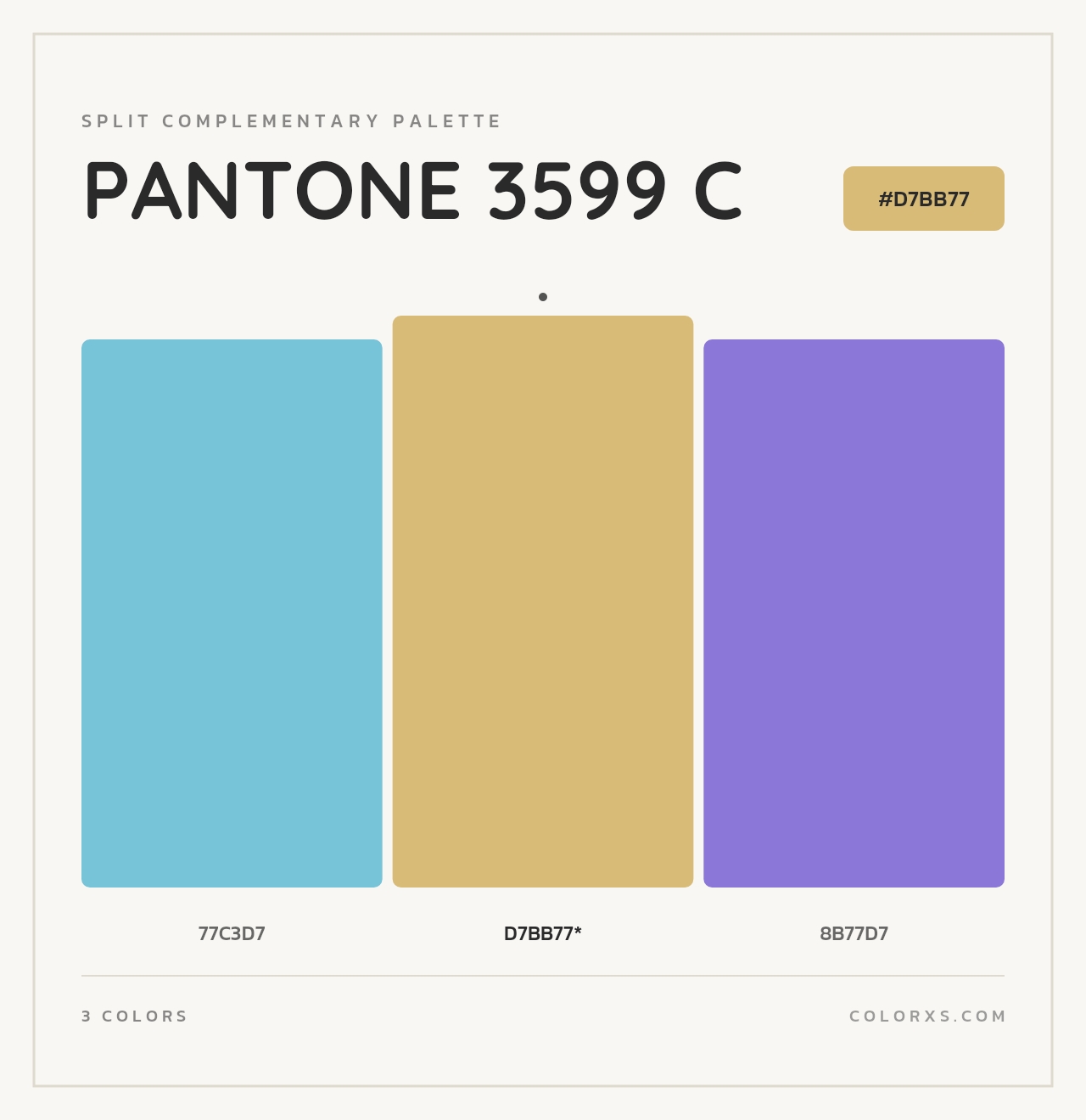 PANTONE 3599 C - Split-Complementary Color Palette