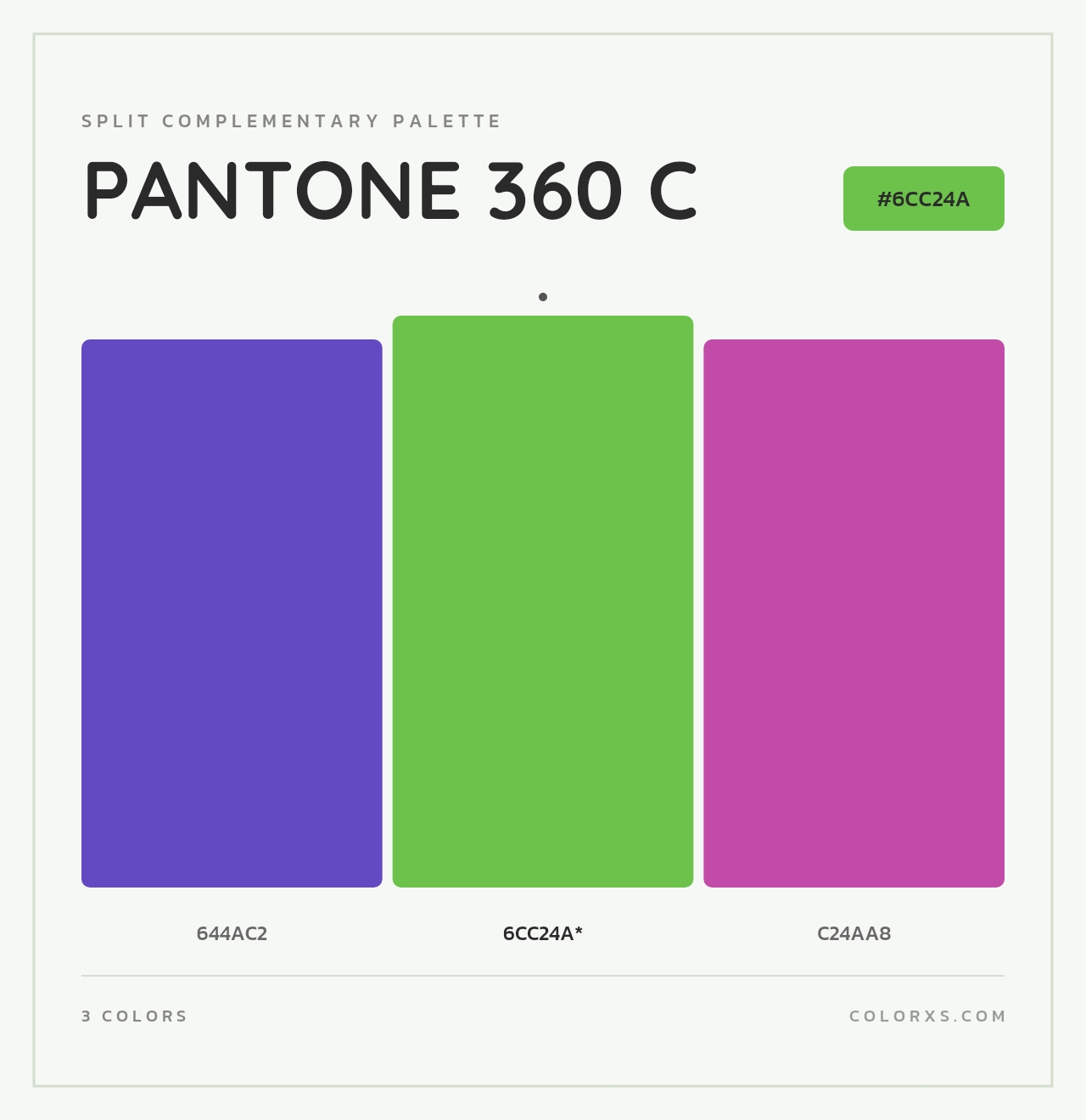 PANTONE 360 C - Split-Complementary Color Palette