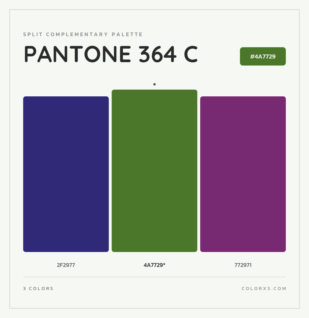 PANTONE 364 C - Split-Complementary Color Palette