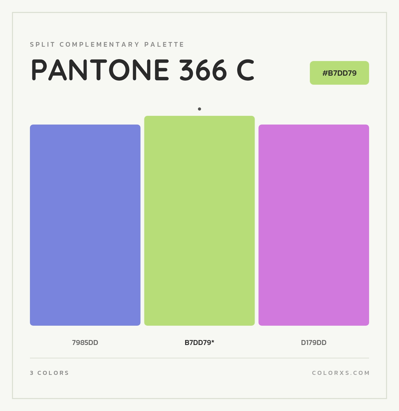 PANTONE 366 C - Split-Complementary Color Palette