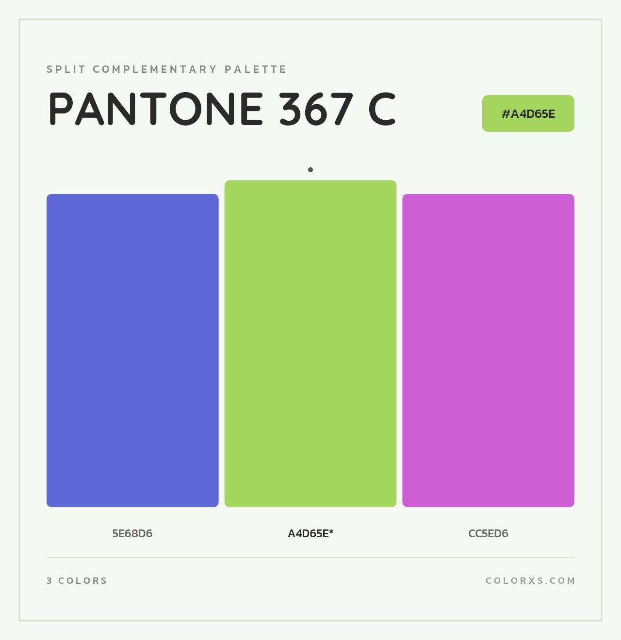 PANTONE 367 C - Split-Complementary Color Palette