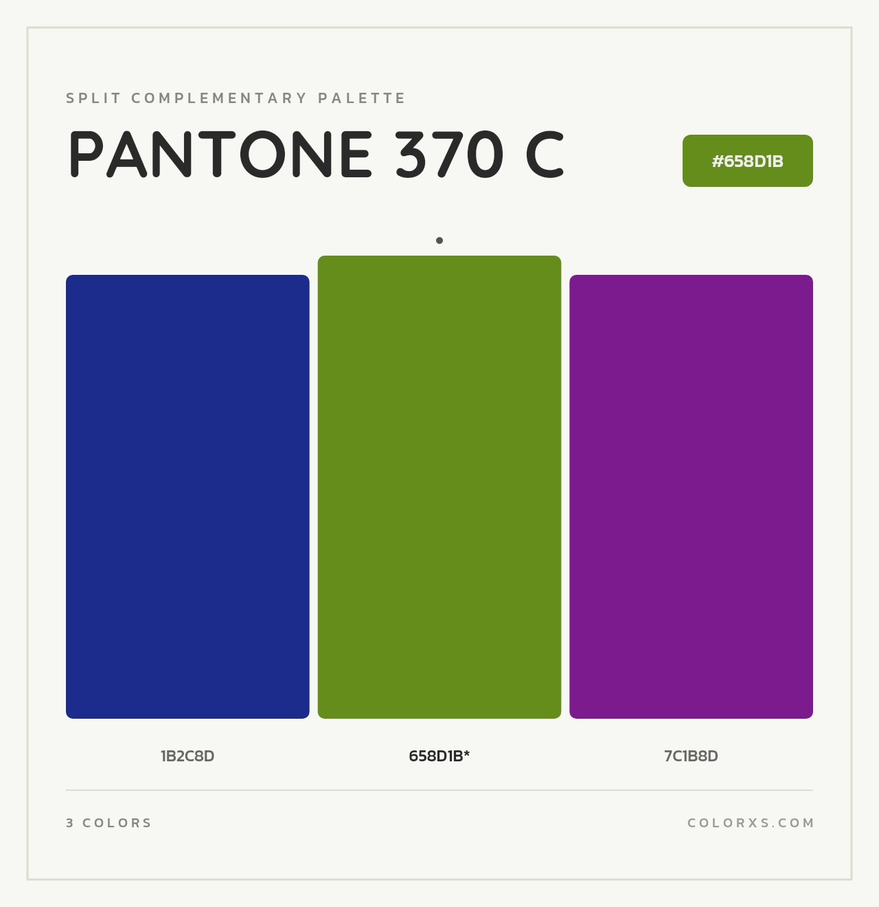 PANTONE 370 C - Split-Complementary Color Palette