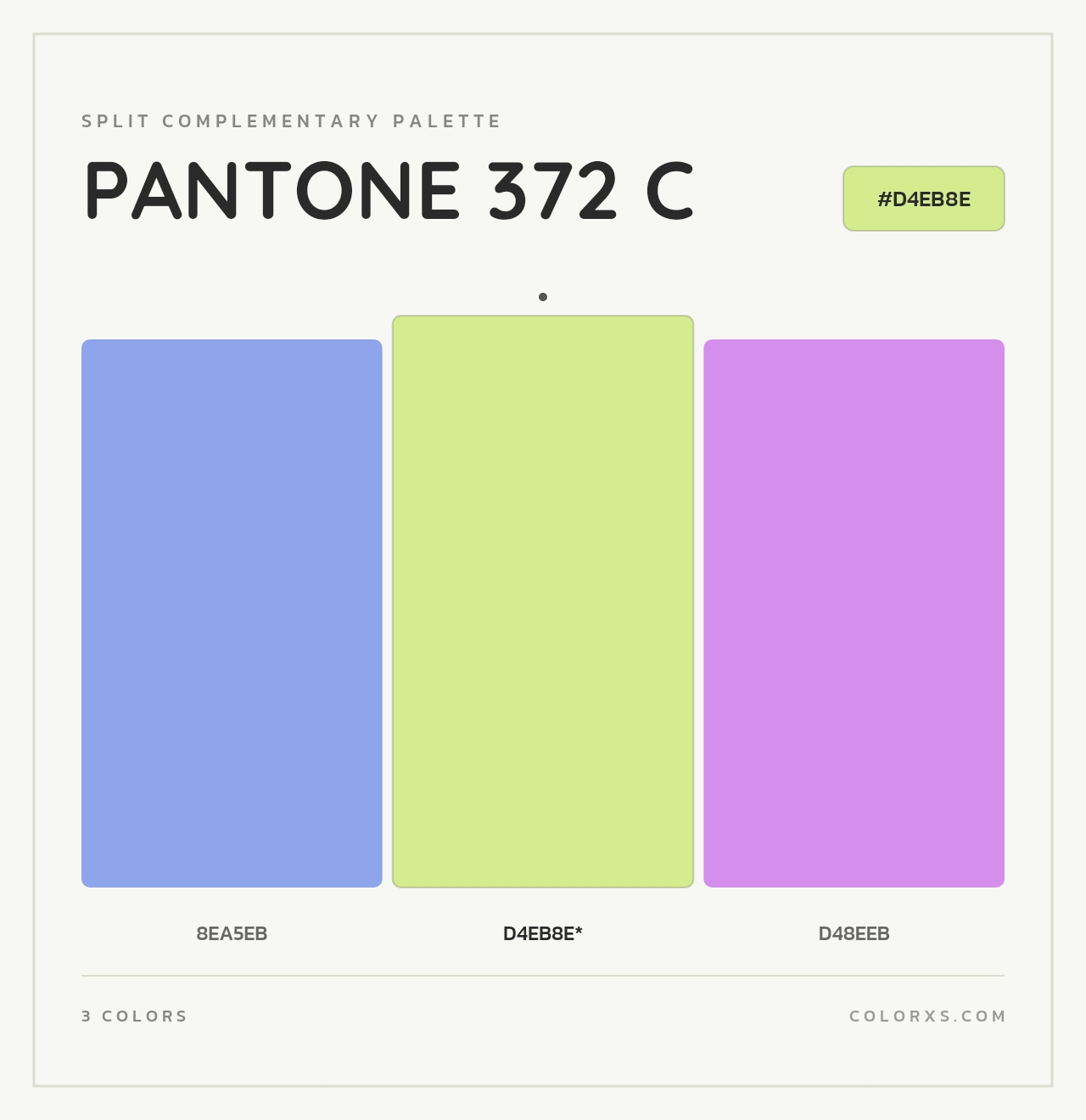 PANTONE 372 C - Split-Complementary Color Palette