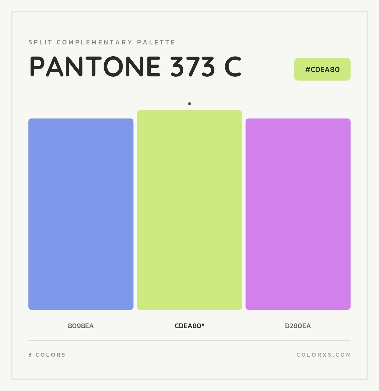 PANTONE 373 C - Split-Complementary Color Palette