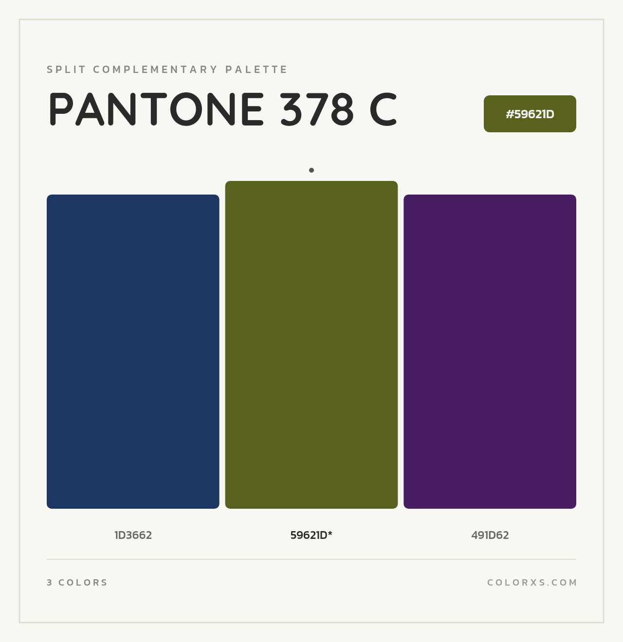 PANTONE 378 C - Split-Complementary Color Palette