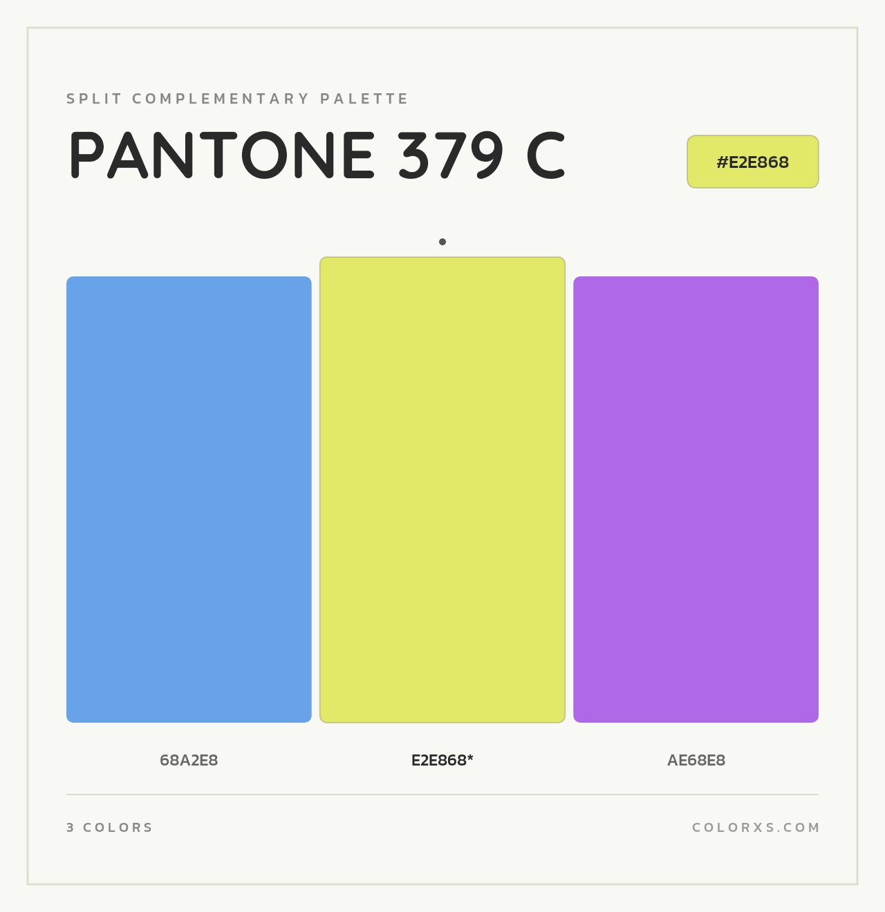PANTONE 379 C - Split-Complementary Color Palette