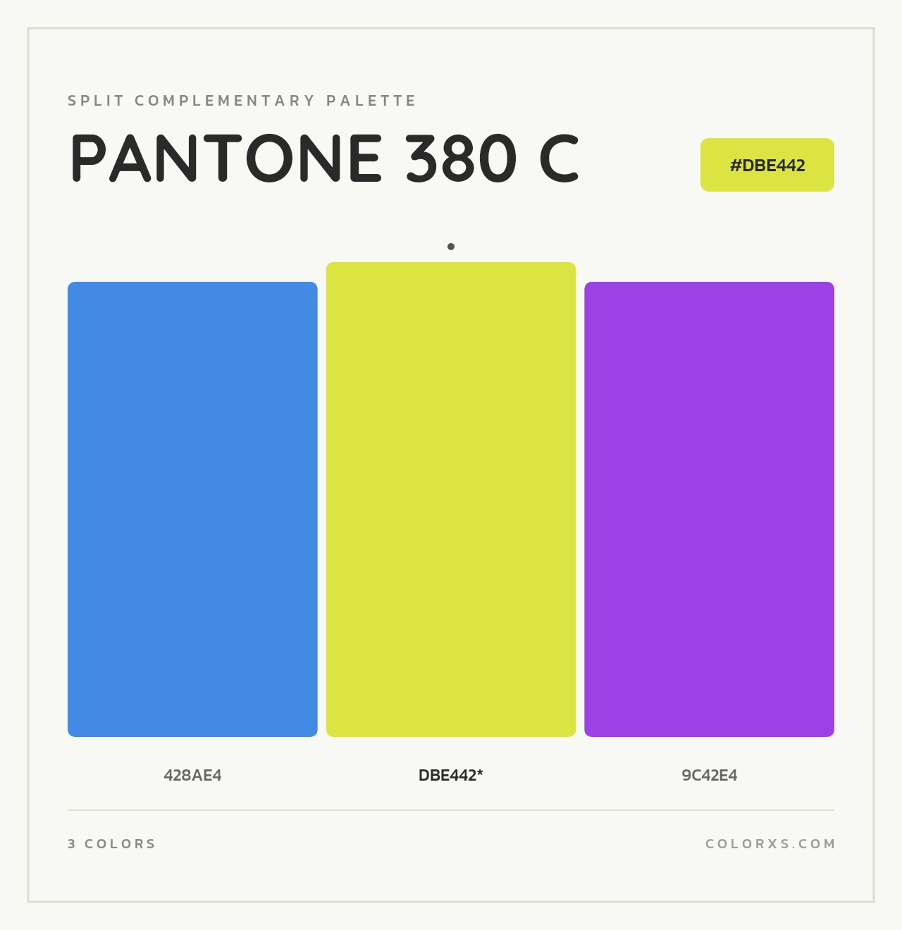 PANTONE 380 C - Split-Complementary Color Palette