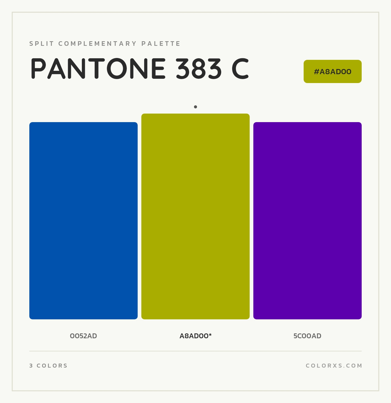 PANTONE 383 C - Split-Complementary Color Palette