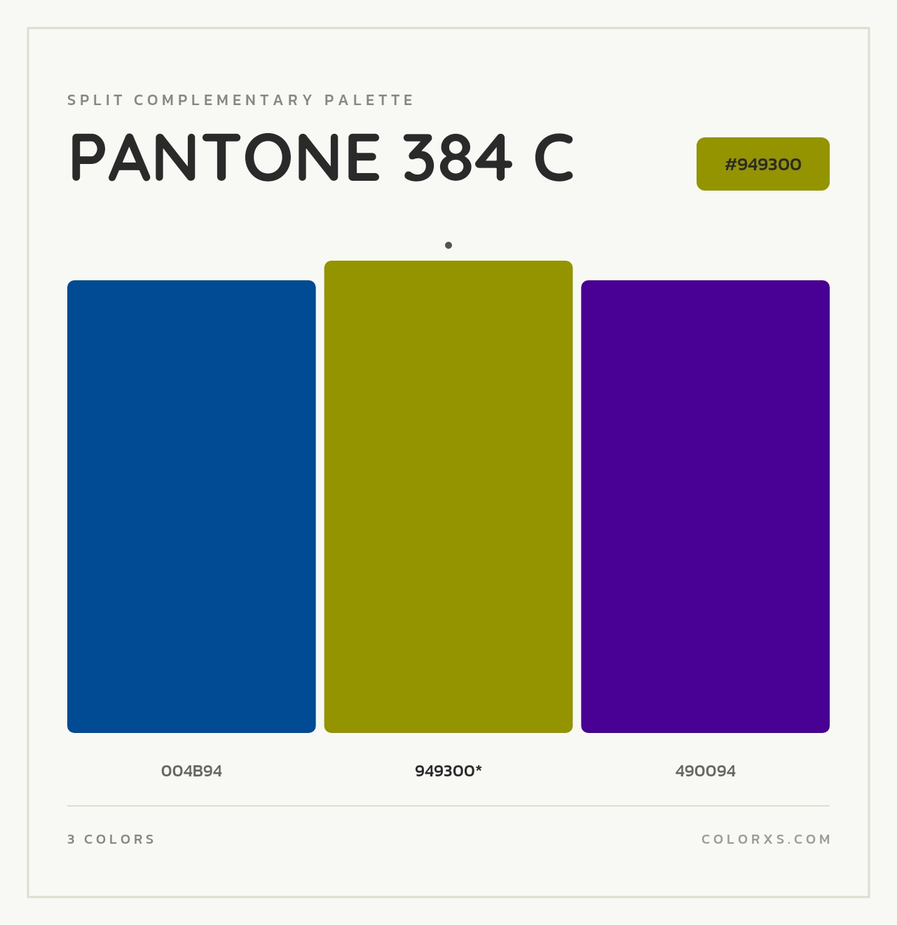 PANTONE 384 C - Split-Complementary Color Palette