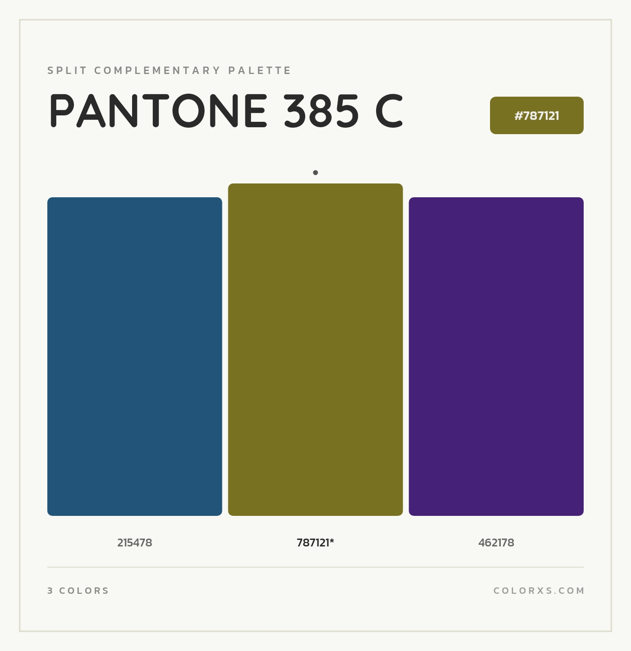 PANTONE 385 C - Split-Complementary Color Palette
