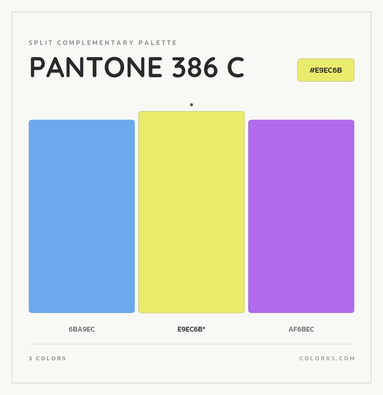 PANTONE 386 C - Split-Complementary Color Palette