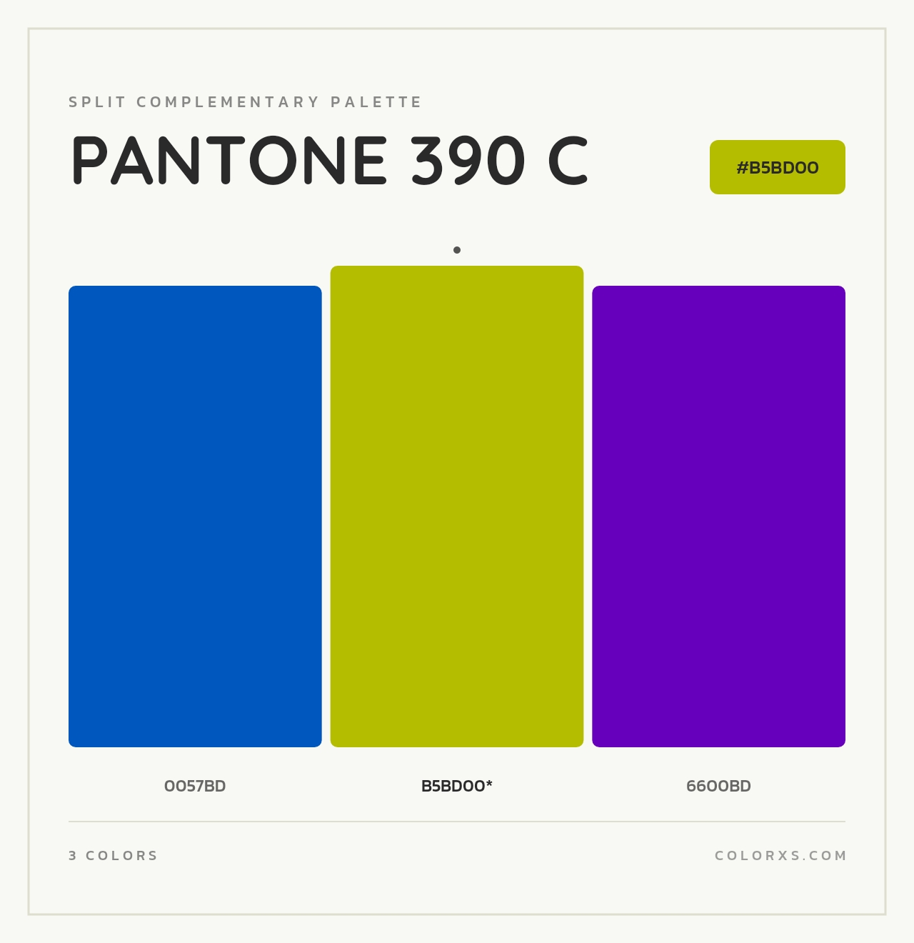 PANTONE 390 C - Split-Complementary Color Palette