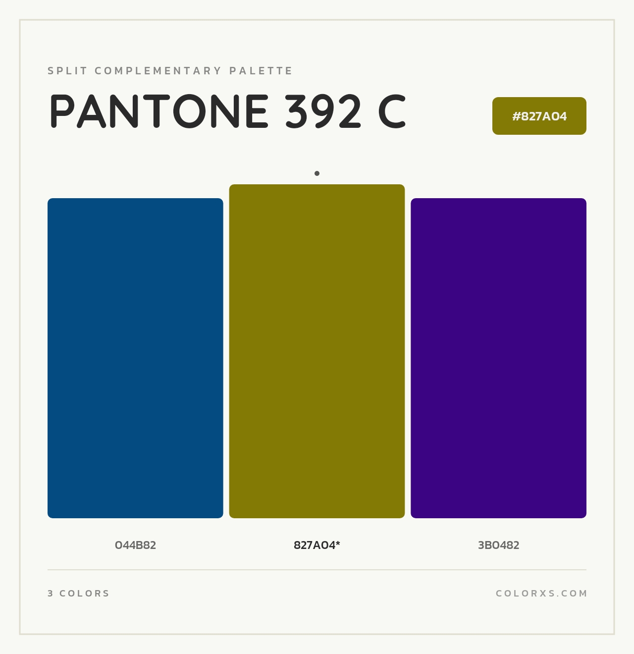 PANTONE 392 C - Split-Complementary Color Palette