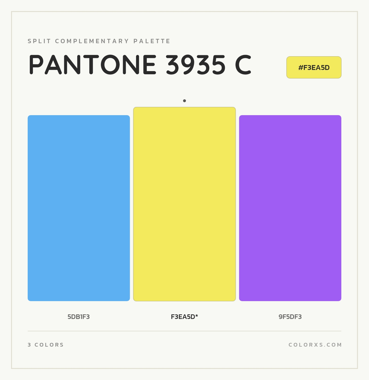 PANTONE 3935 C - Split-Complementary Color Palette