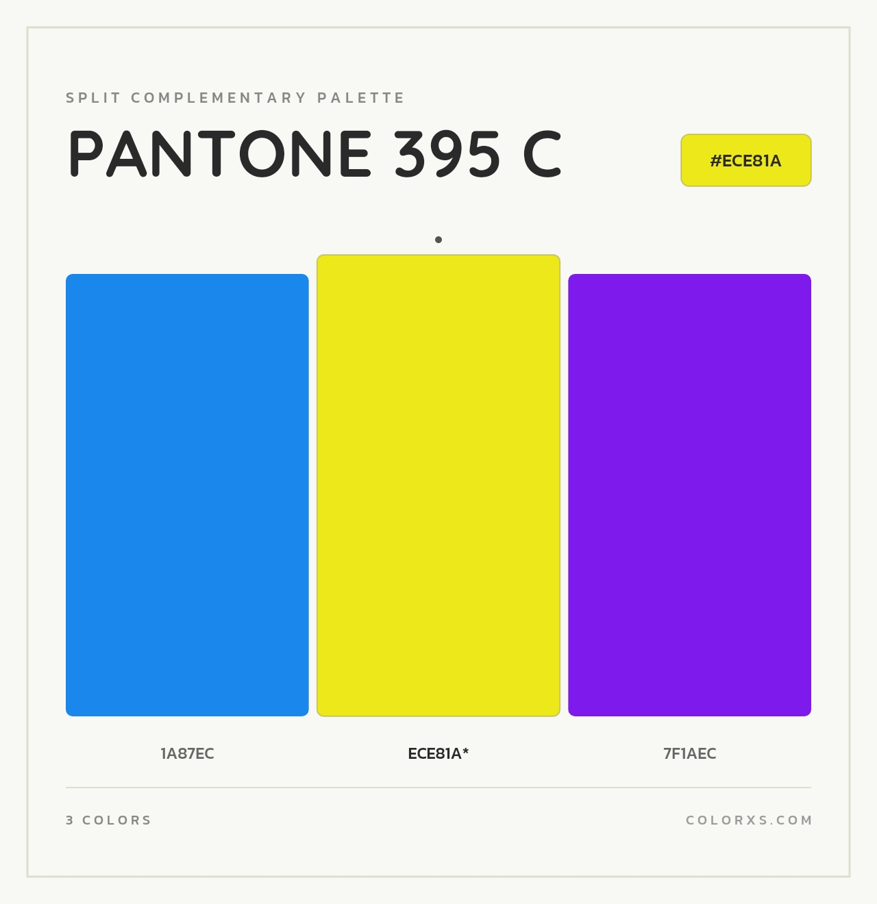 PANTONE 395 C - Split-Complementary Color Palette