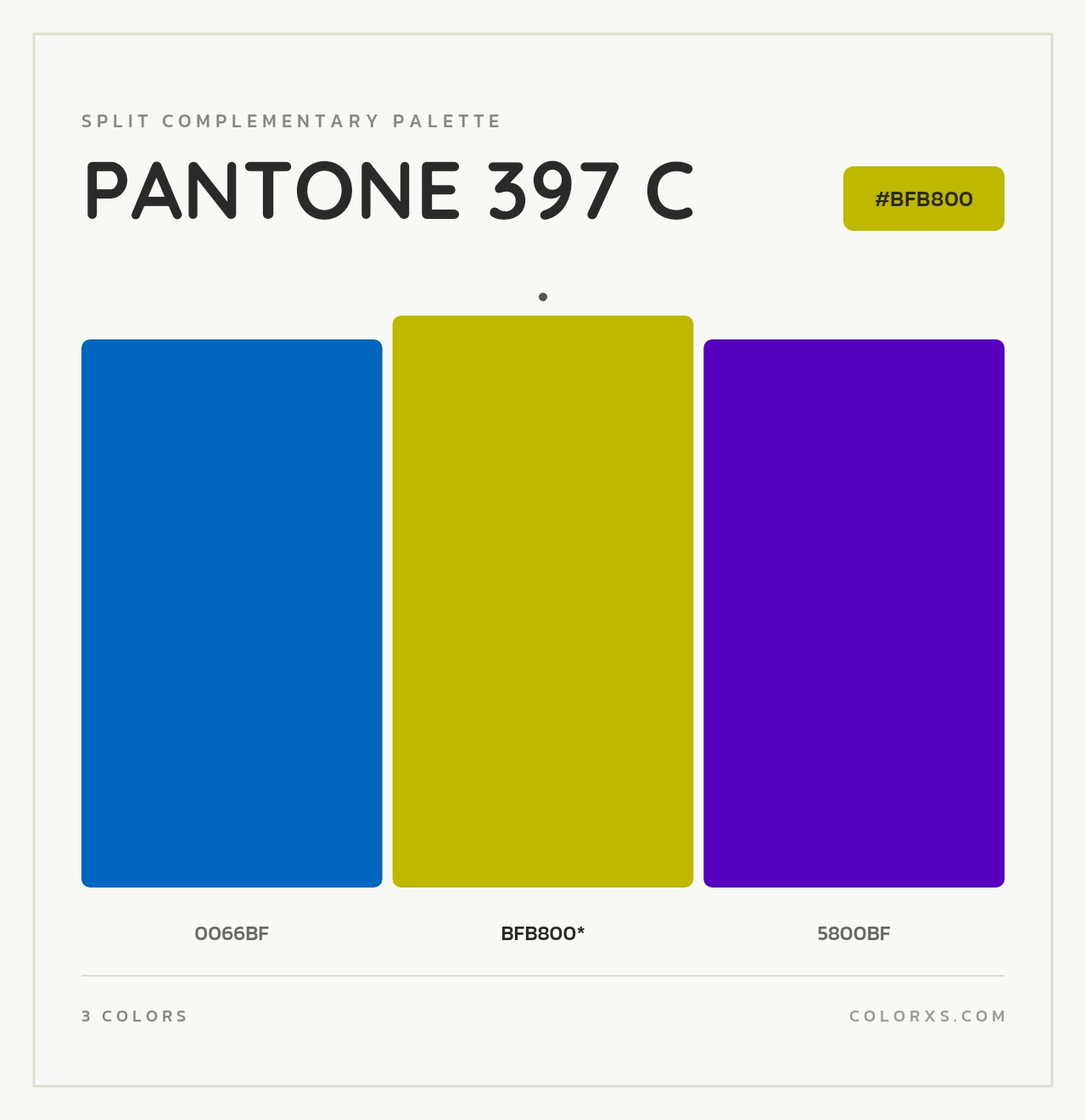PANTONE 397 C - Split-Complementary Color Palette