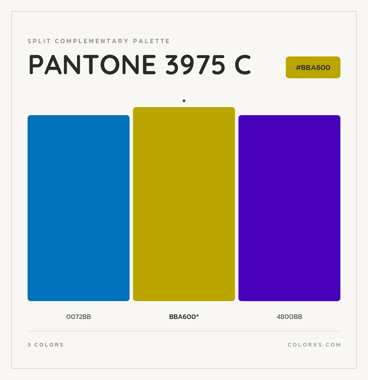 PANTONE 3975 C - Split-Complementary Color Palette