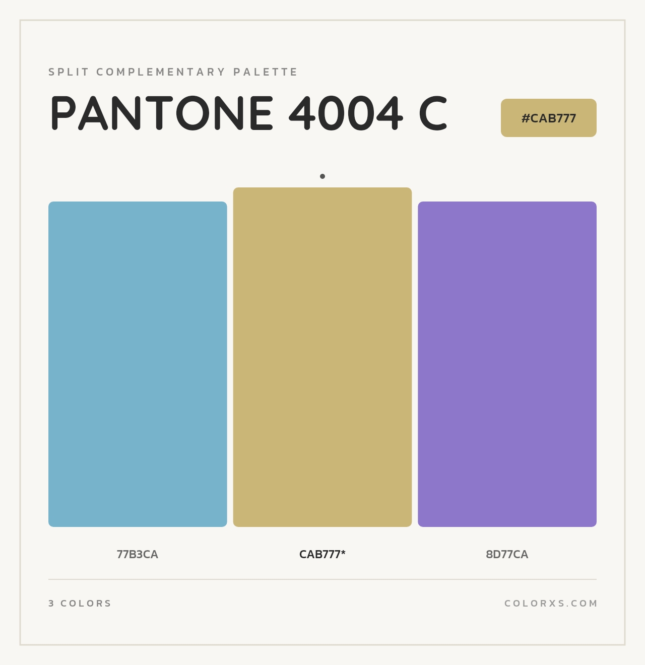 PANTONE 4004 C - Split-Complementary Color Palette