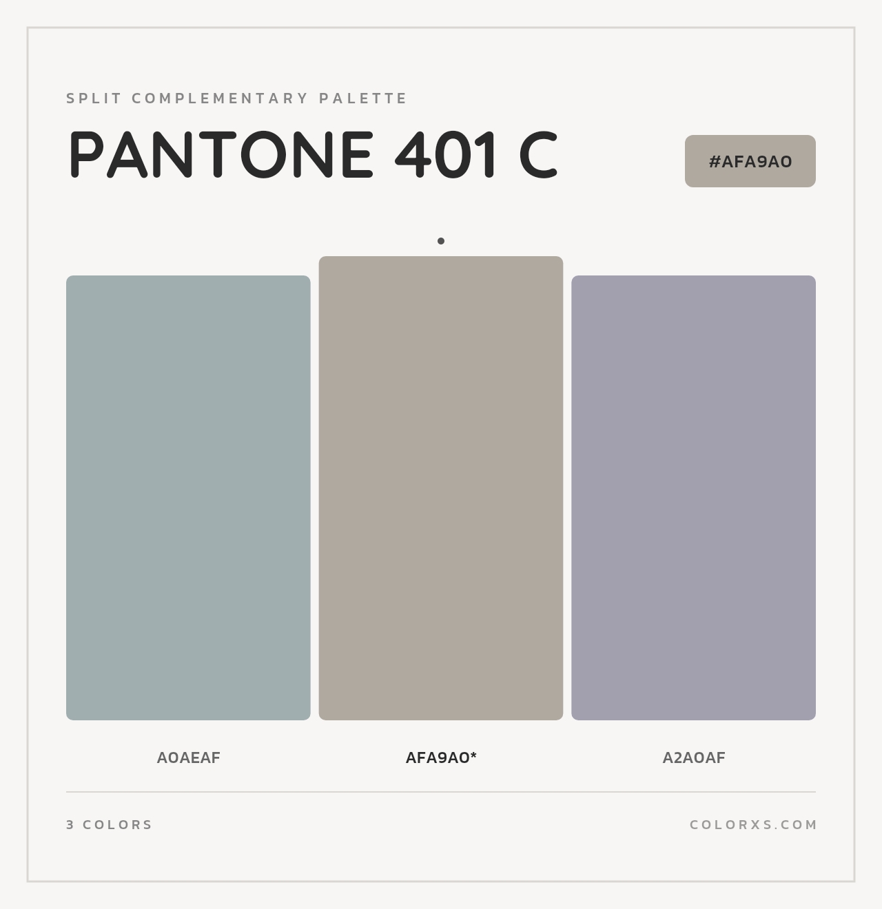PANTONE 401 C - Split-Complementary Color Palette