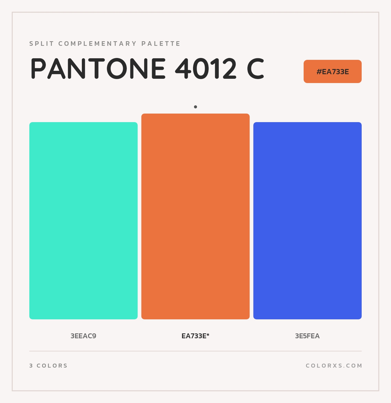 PANTONE 4012 C - Split-Complementary Color Palette